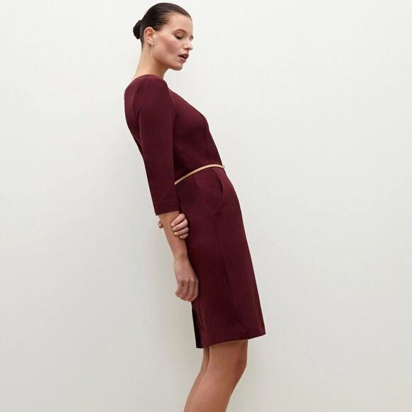 MM LaFleur The Etsuko Dress in Claret 2 - Picture 2 of 9